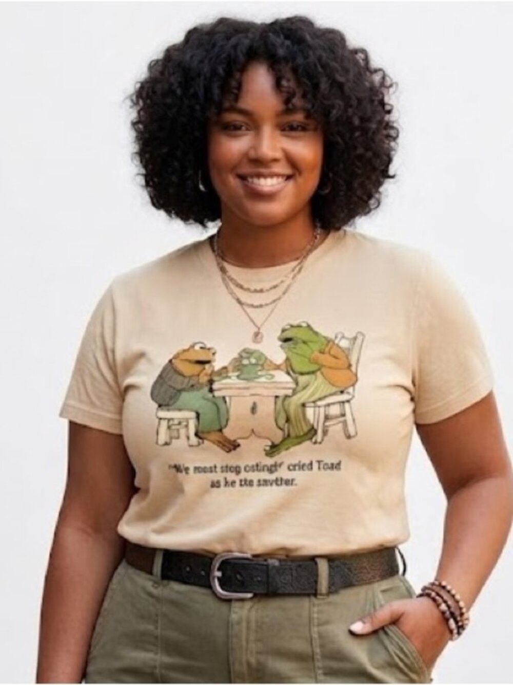 Frog And Toad We Must Stop Eating Graphic T Shirt Women's Size XL Tee NWT